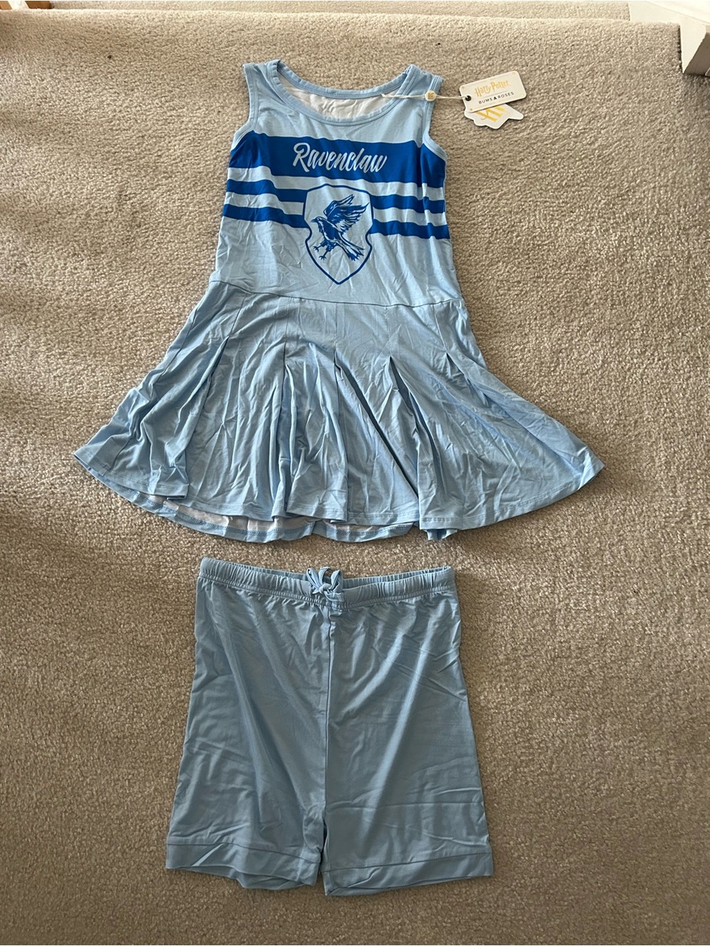 Bums and roses x Harry Potter Ravenclaw dress and shorts set size 16 NWT bamboo